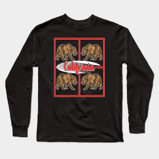 California Bear X4 Alternate by Basement Mastermind Long Sleeve T-Shirt